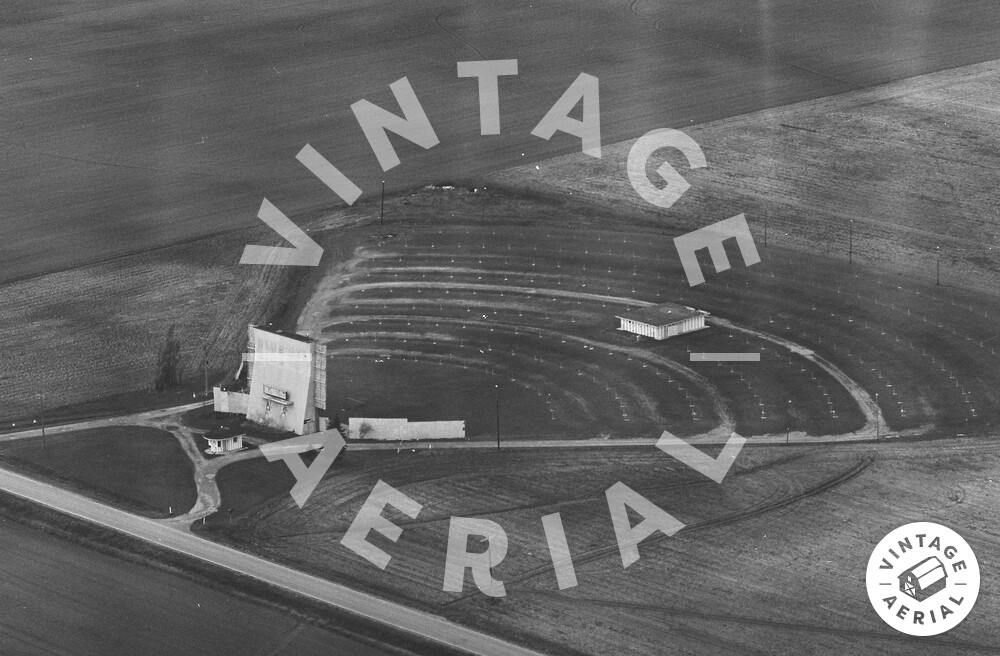 Blue Sky Drive-In Theatre - 1981 Vintage Aerial